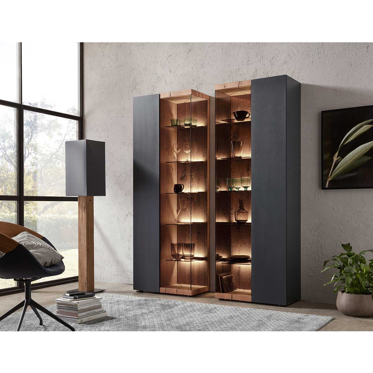 Hartmann Vara - Standvitrine rechts 7210W-0072A u. 0071A | Milieu