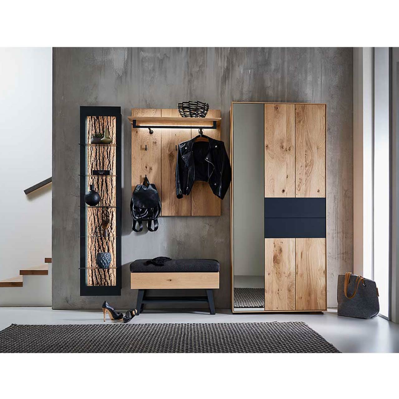 Hartmann Garderobe Runa - Stauraumschrank rechts 8440-0092 re. - Milieu