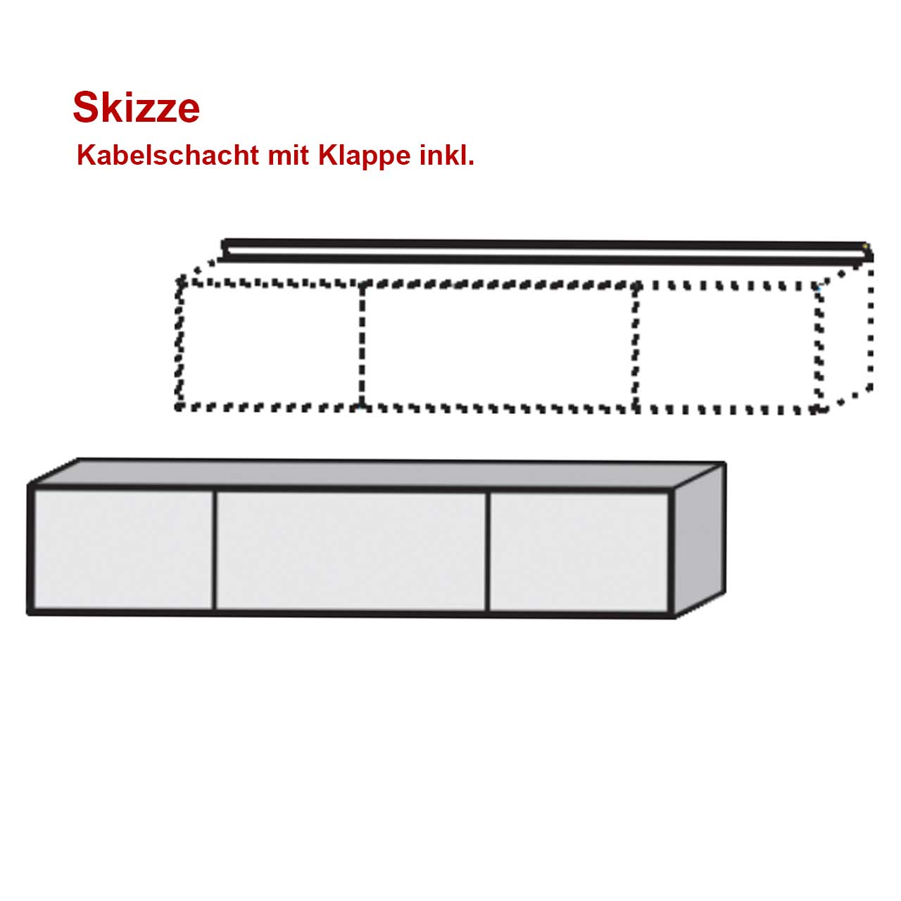 Hartmann Caya - Unterteil inkl. Kabelschacht 7170-2216 W - Skizze