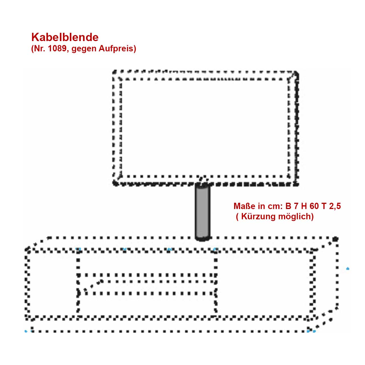 Hartmann Möbel Caya - Lowboard / TV Board 7170-3225 W - Skizze