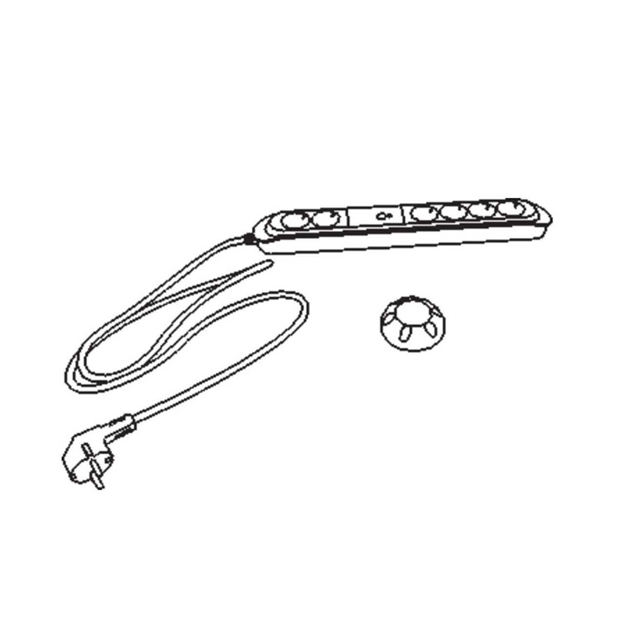 HM_SWK_YONNA_G_8340-0130_Steckdosenleiste Hartmann Schöner Wohnen - Garderobe YONNA - Steckdosenleiste 8340-0130