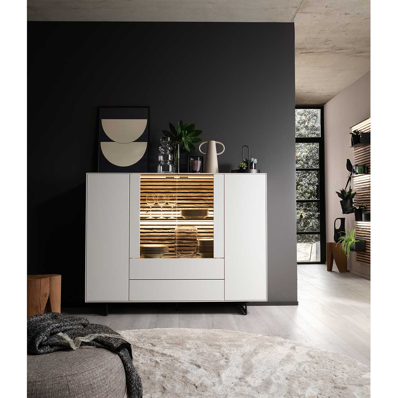 Hartmann - Schöner Wohnen Kollektion Yonna - 8350-6161W Highboard - Milieu